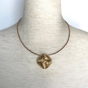 Veronese Gold Vermeil Italian Sterling Silver 925 Knot Slide Pendant Necklace